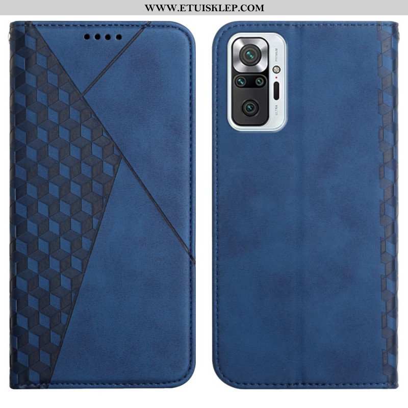 Etui Na Telefon do Xiaomi Redmi Note 10 Pro Etui Folio Efekt Geo Skóry